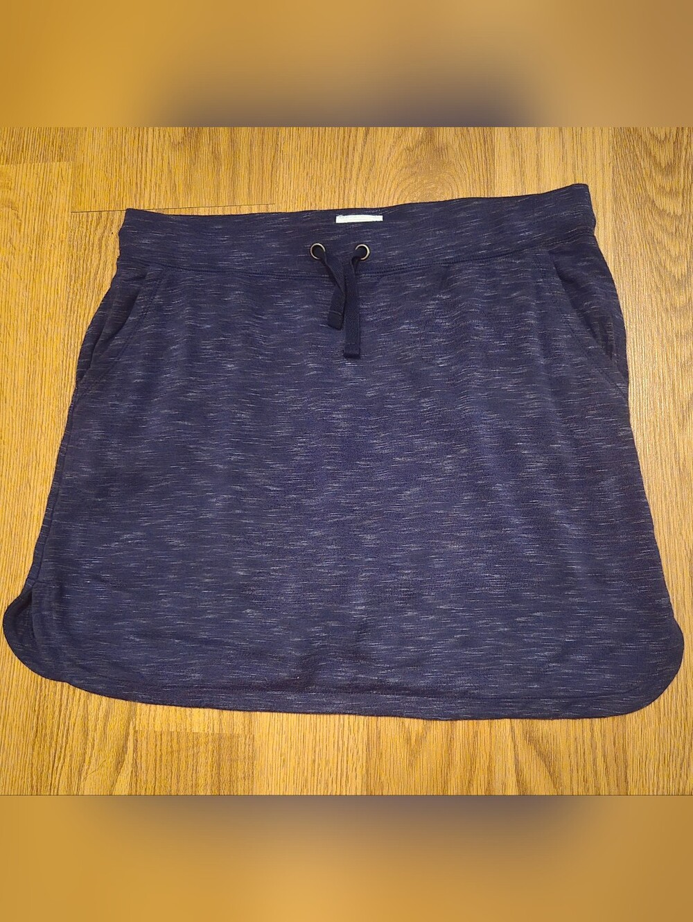 Sunday Navy Heather Drawstring Comfy Skort